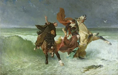 De Vlucht van Gradlon Mawr (330-434 AD) ca. 1884
